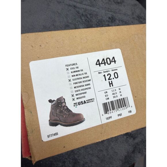 Red Wing Shoes 4404 Waterproof Steel Toe Work Boots, Size Men’s 12! NIB main image 4
